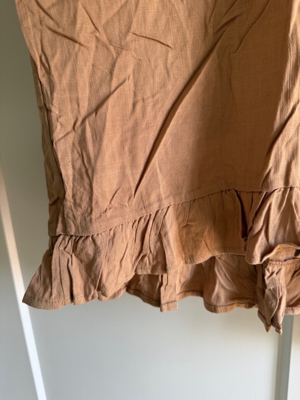 Three Bird Nest Brown Ruffle-Sleeve Tunic - Picture 3 of 5